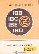IBB Czech Motorcycle-IBB IBC IBE IBD, Belt Drive Spindles Instruction Manual 1975-IBB-IBC-IBD-IBE-01